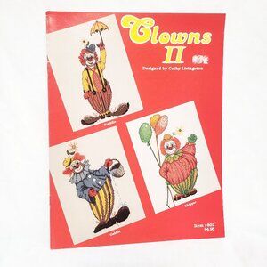 Clowns II Cross Stitch Patterns Cathy Livingston Leaflet 802 Balloons Umbrella
